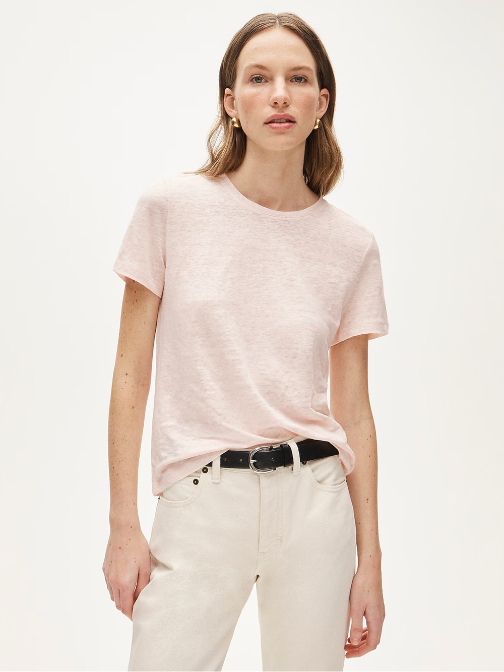Stateside 100% Linen Pink Crewneck Tee
Size Medium –Excellent Like-New Condition